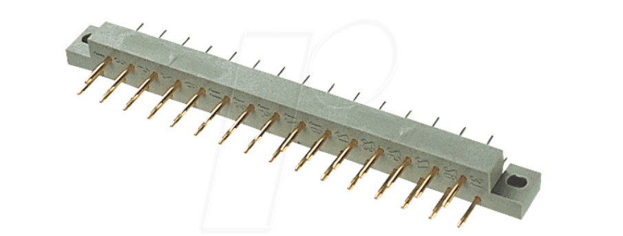 Barrette mâle droite à 31 broches DIN 41617 commandée chez Reichelt